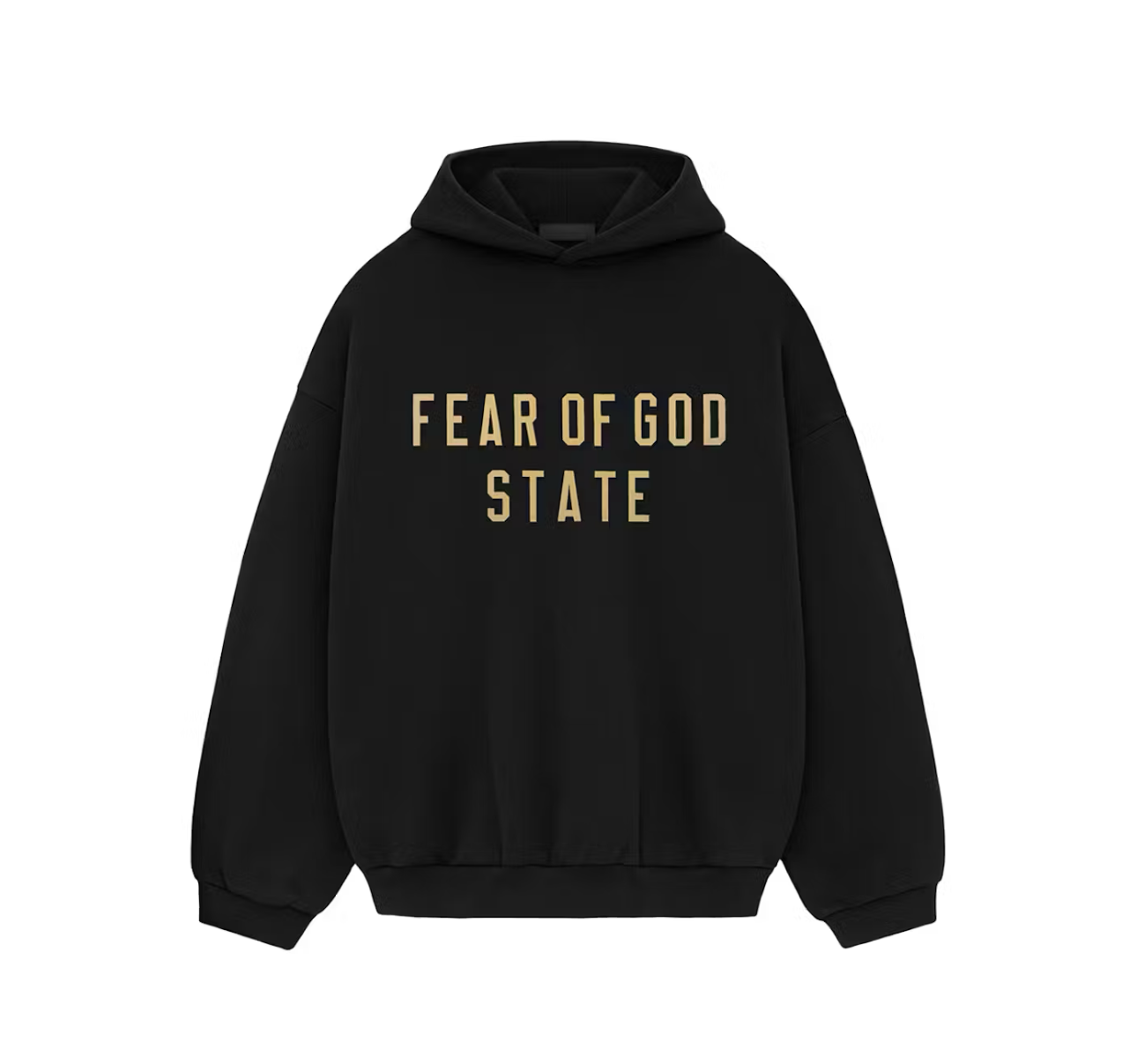 ESSENTIALS STATE FLEECE HOODIE BLACK