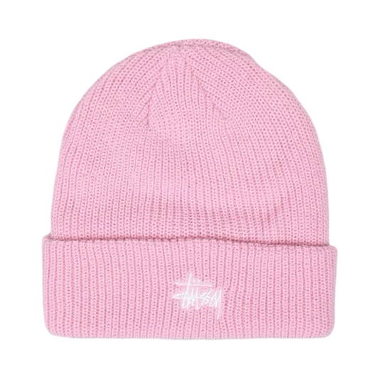 Stussy Basic Cuff Pink Beanie
