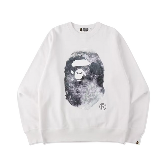 BAPE MOON CREWNECK WHITE