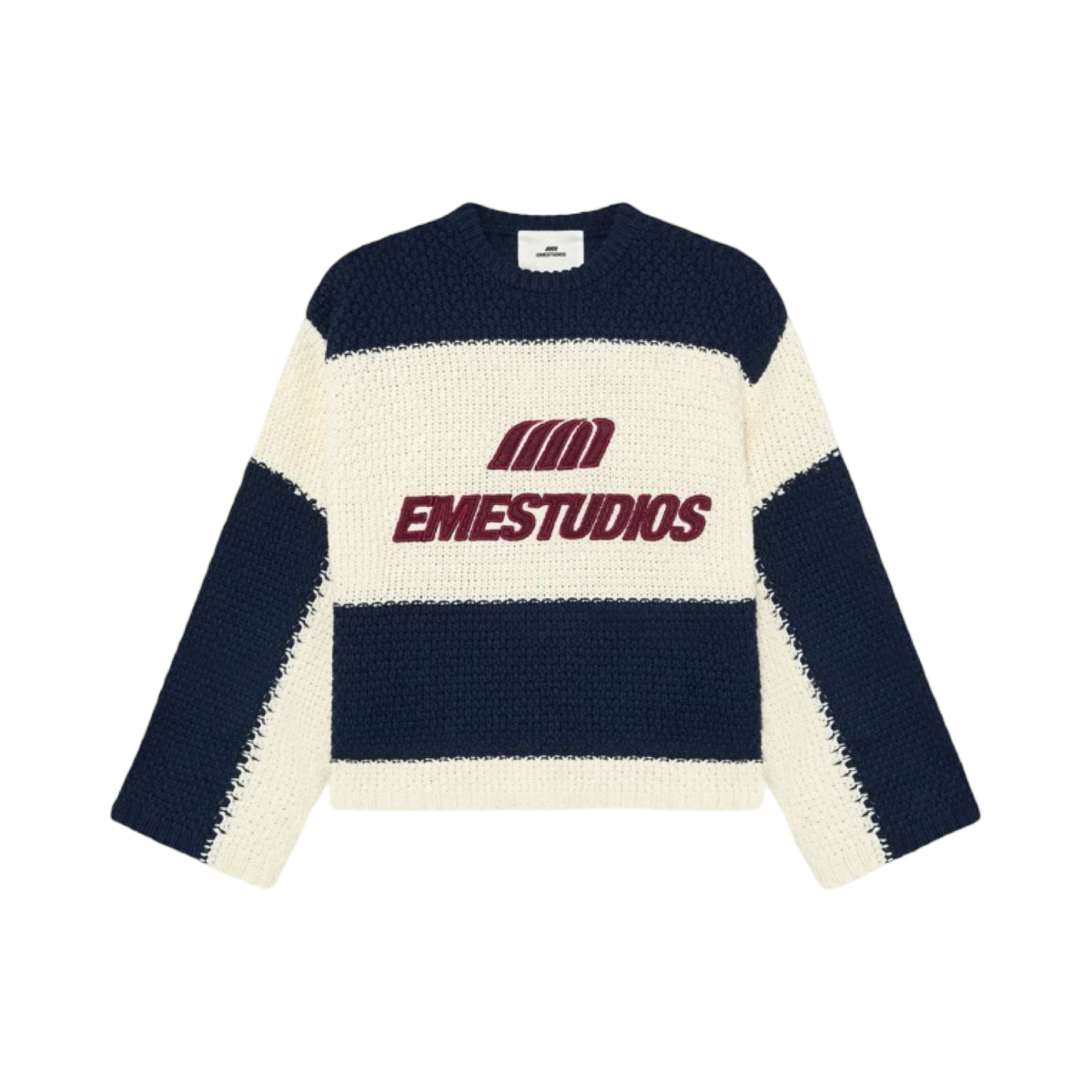 EME STUDIOS LAYR NAVY KNIT SWEATER