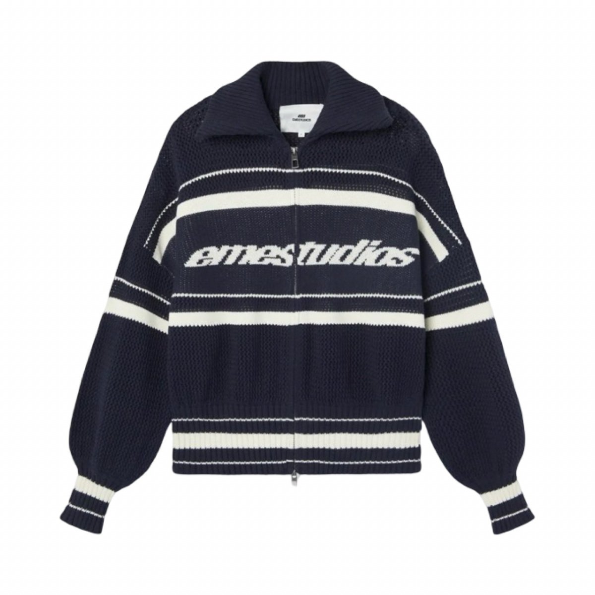 EME STUDIOS UNIT NAVY KNIT ZIPPER
