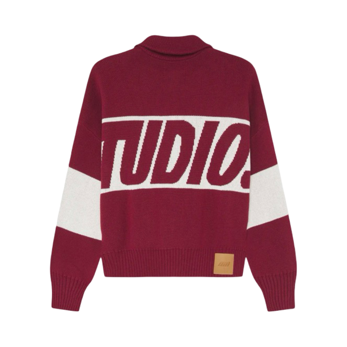 EME STUDIOS BURGUNDY KNIT ZIPPER
