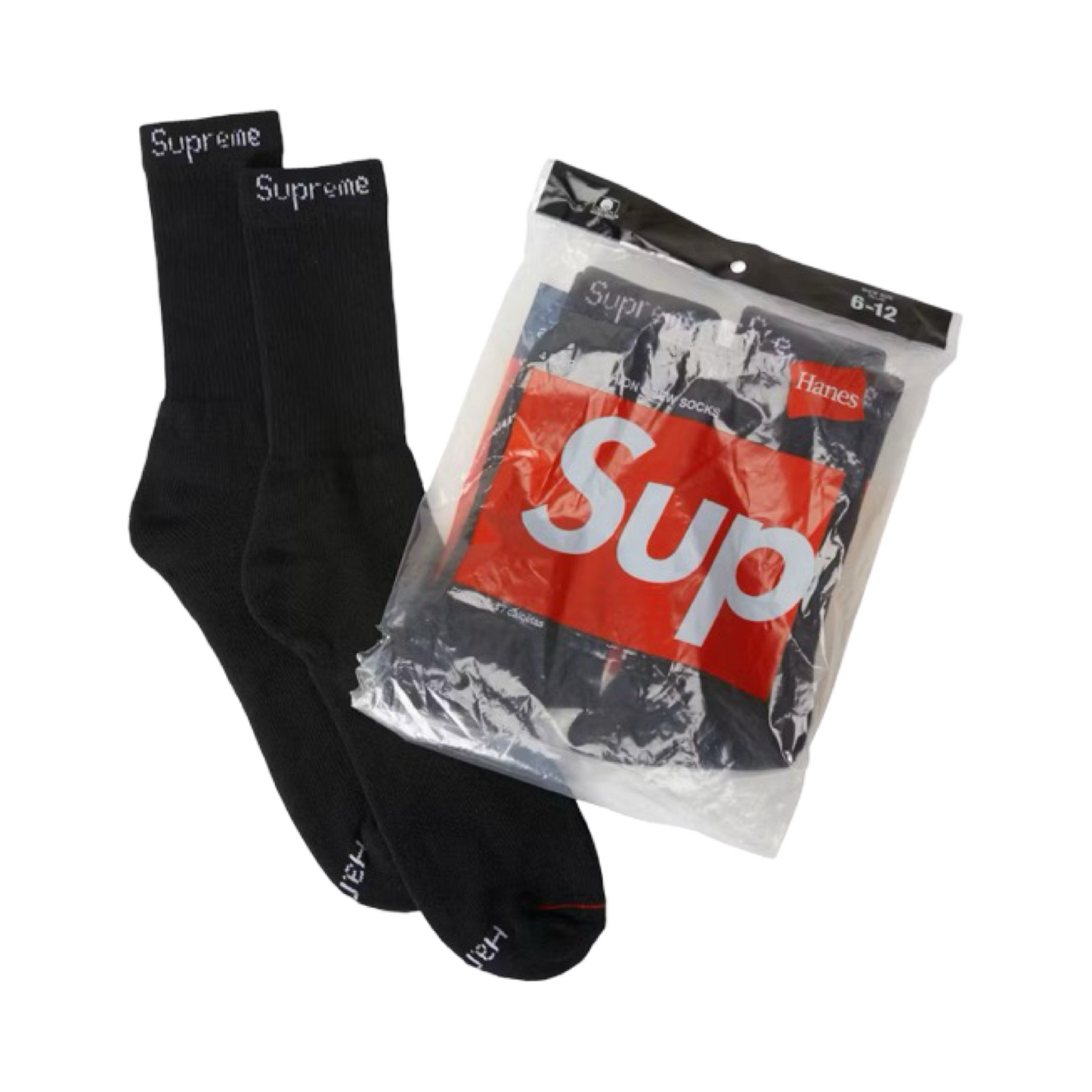 SUPREME BLACK SOCKS