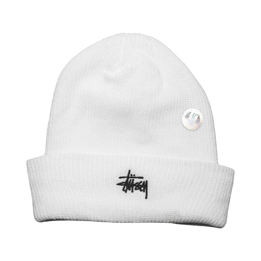Stussy Basic Cuff White Beanie